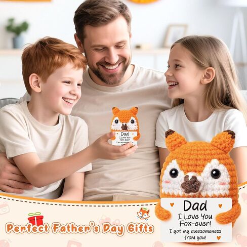 Mini Fox Gifts for Her Him Anniversary Birthday Gifts for Girlfriend Boyfriend Graduation Gift Romantic Wedding Engagement for Women Man I Love You Handmade Crochet Fox Present for Wife Husband Couple in Saudi Arabia