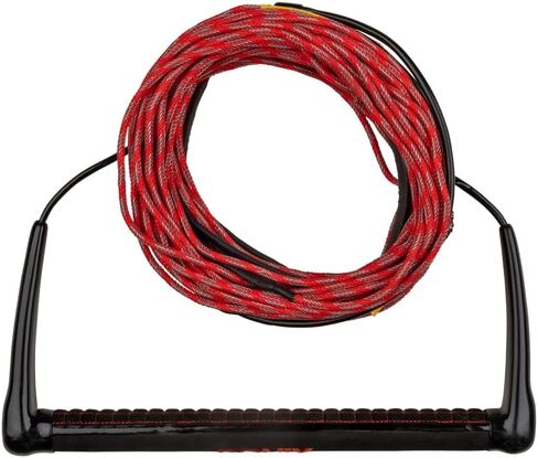 Ronix Combo 4.0 Hide Grip Wakeboard Handle, 1.15 in. Diameter w/75ft. 5-Sect. Solin Rope, Red in Kuwait