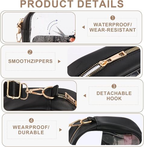 وافق Clear Bag Stadium على حقيبة Crossbody Clear لأحداث الاستاد والحفلات الموسيقية مع اثنين من الأشرطة القابلة للفصل in Saudi Arabia