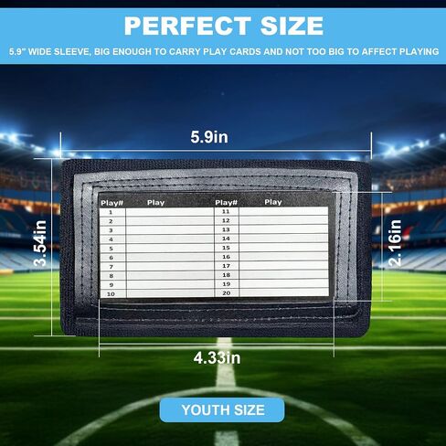 Football Play Wristbands, Triple Window Youth and Adults QB Wristband Playbook, Quarterback Wrist Bands for Plays, Softball Wristbands for Signs in Saudi Arabia