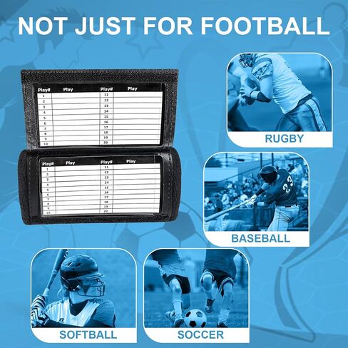 Football Play Wristbands, Triple Window Youth and Adults QB Wristband Playbook, Quarterback Wrist Bands for Plays, Softball Wristbands for Signs in Saudi Arabia