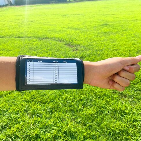 Football Play Wristbands, Triple Window Youth and Adults QB Wristband Playbook, Quarterback Wrist Bands for Plays, Softball Wristbands for Signs in Saudi Arabia