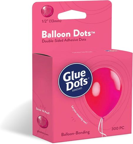 Glue Dots, Balloon Dots, Double-Sided, Permanent, 1/2", 300 Dots, DIY Balloon Arch Decoration, Glue Tape for Party Wedding Birthday, Glue Stick and Tape Alternative, Clear in Kuwait