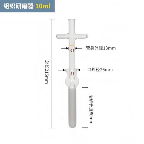 WEAREONE Glass homogenizer 0.5ml, 1ml, 2ml, 5ml, 10ml, 15ml, 20ml, 30ml, 50ml, Cell and Tissue Grinder for Chemical Laboratory use (20ml) in Kuwait