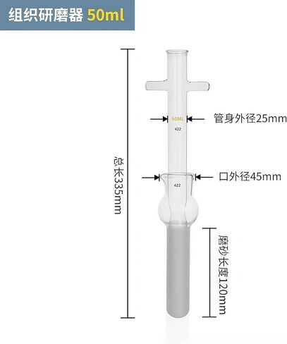WEAREONE Glass homogenizer 0.5ml, 1ml, 2ml, 5ml, 10ml, 15ml, 20ml, 30ml, 50ml, Cell and Tissue Grinder for Chemical Laboratory use (20ml) in Kuwait