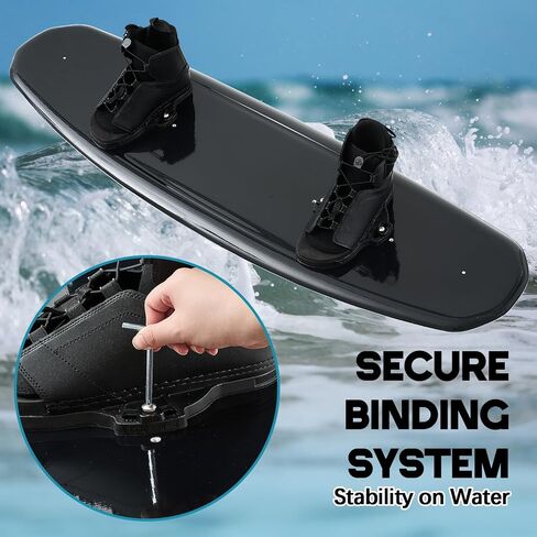 مجموعة Wakeboard ، والأحذية ، والربط (55 × 16.7 / 140 × 42.5 سم ، والأحذية: الرجال 7-11 / نساء 8.5-11.5) ، مستقرة وآمنة ، من السهل وضعها وضبطها ، للمبتدئين ، المتوسطة ، والمتقدمين المتقدمين in Saudi Arabia
