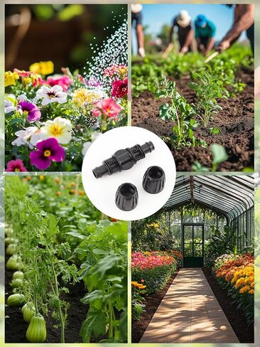 Kalolary 15PCS Drip Irrigation Fittings 1/2" Irrigation Tubing Coupling Lock Barbed Coupling for Drip Irrigation Tubing Anti-Drop Irrigation Coupling for Garden Drip Irrigation Parts in Saudi Arabia