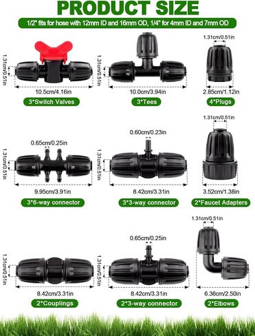 Kalolary 15PCS Drip Irrigation Fittings 1/2" Irrigation Tubing Coupling Lock Barbed Coupling for Drip Irrigation Tubing Anti-Drop Irrigation Coupling for Garden Drip Irrigation Parts in Saudi Arabia