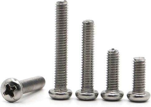 50PCS 304 Stainless Steel Cross Recessed Pan Head Screws and Bolts(M4 x16mm) in Saudi Arabia