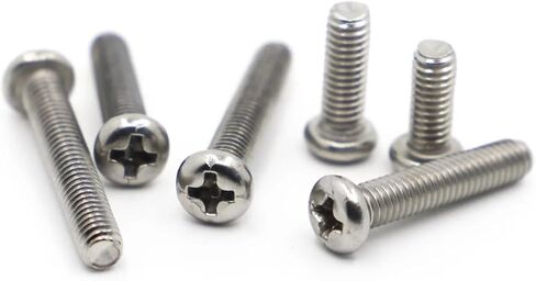 50PCS 304 Stainless Steel Cross Recessed Pan Head Screws and Bolts(M4 x16mm) in Saudi Arabia