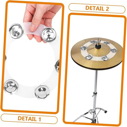 UPKOCH HI HAT DRUM طبل مع أجراس صف متينة لدجال دائمة لطبول الجاز وأدوات الإيقاع للأداء والممارسة in Saudi Arabia