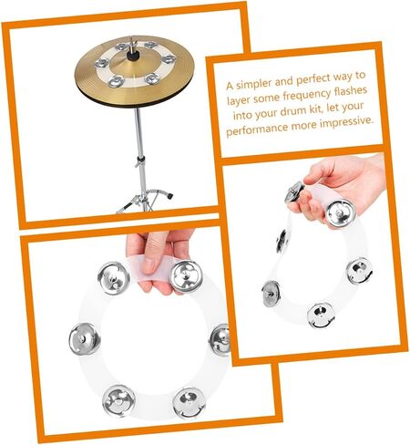 UPKOCH HI HAT DRUM طبل مع أجراس صف متينة لدجال دائمة لطبول الجاز وأدوات الإيقاع للأداء والممارسة in Saudi Arabia