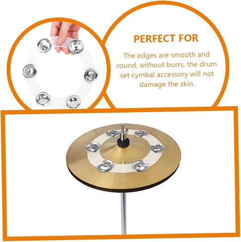 UPKOCH HI HAT DRUM طبل مع أجراس صف متينة لدجال دائمة لطبول الجاز وأدوات الإيقاع للأداء والممارسة in Saudi Arabia