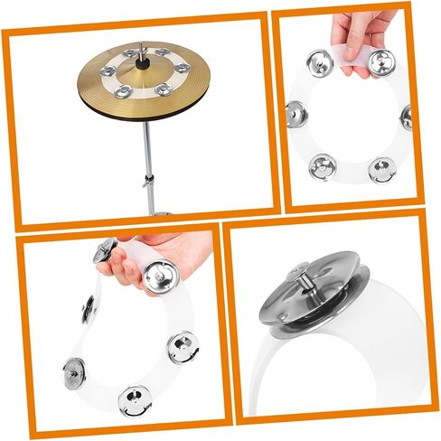 UPKOCH HI HAT DRUM طبل مع أجراس صف متينة لدجال دائمة لطبول الجاز وأدوات الإيقاع للأداء والممارسة in Saudi Arabia