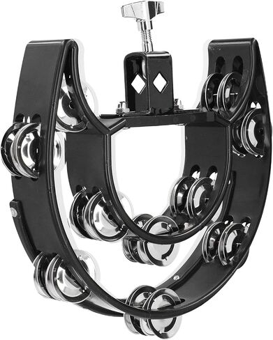 Alomejor Hi Hat Tambourine Drum Set with Double Row Bells, Multifunctional Hand Bell Rattle, KTV for Guitarists, Singers in Saudi Arabia