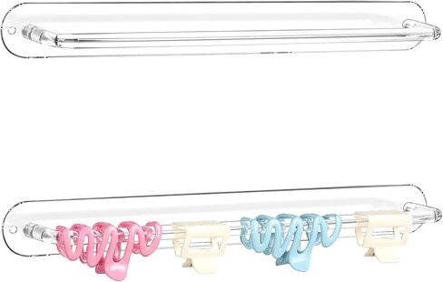 Snowstar Acrylic Claw Claw Clip Organizer ، حامل الجدار 3pcs وتخزينه ، عرض مشبك الشعر موقفًا واضحًا للنساء والفتيات in Kuwait