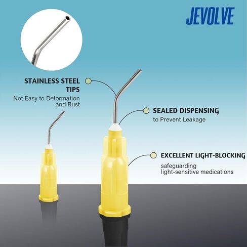 100 PCS 25G قبل عازف تدفق النصائح الحفر من قبل Jevolve - تطبيقات الدقة للصياغة والرسم واللصق والمشاريع الفنية والتفاصيل والمشاريع DIY - مثالية لمهام التطبيقات الدقيقة in Kuwait