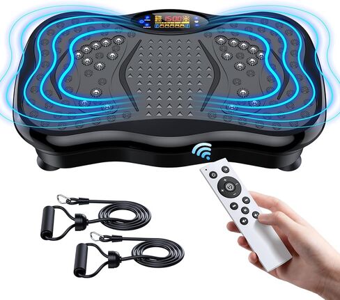 Vibration Plate Exercise Machine, Lymphatic Drainage Machine for Weight Loss, Lymphatic Drainage & Muscle Recovery, Multiple Speeds with Bluetooth & Remote, Max User Weight 330lbs in Saudi Arabia