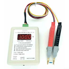 ymc01 متر مكعب DC milliohm ، اختبار المقاومة المنخفضة أربعة سلك كيلفن القياس الشاشة الرقمية 2R 20R لاختبار الإلكترونيات لأسلاك لوحة الدوائر أومميت (مقطع كبير 20R) in Saudi Arabia