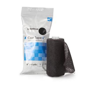 McKesson Casting Tape, Water-Activated Resin Weight Bearing Cast Tape - Black, 4 in x 12 ft, 1 Count, 10 Packs, 10 Total in Kuwait