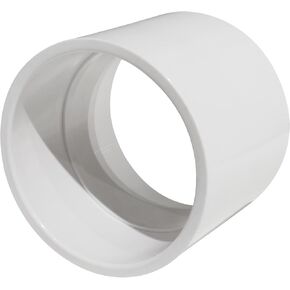6" PVC DWV Coupling Sanitary for Drain Waste and Vent, PVC Pipe Screw Fittings Connect Adapter white (6 Inches) in Saudi Arabia