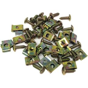 MMG GY6 Gas Scooter Body Fairing Panel Screws and Self MMG Tapper Clips - M4.8x16-50 Count Natural Metal Color in Kuwait