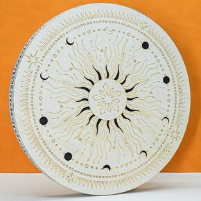 Wooden Ocean Drum Rain Disk, Stream Drum Rain Drum, Sound Healing Wave Drum, Gift For Yoga Meditation, Pleasant sound Release Pressure (8inch) in Kuwait