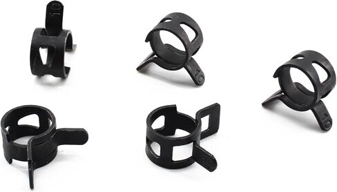 50 Pcs 10mm 0.39 inch Spring Band Type Clamps for Air Hose Tube Water Pipe Fuel Hose Line Vacuum Hose Fit 10.5-11.2mm OD Hose in Saudi Arabia