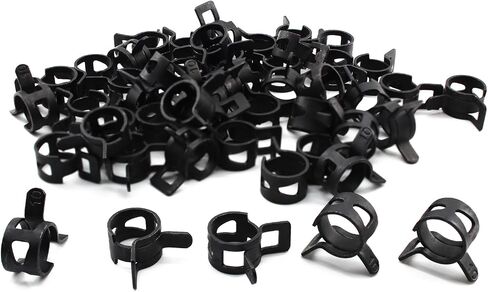50 Pcs 10mm 0.39 inch Spring Band Type Clamps for Air Hose Tube Water Pipe Fuel Hose Line Vacuum Hose Fit 10.5-11.2mm OD Hose in Saudi Arabia