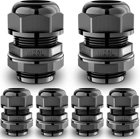 Qilipsu 10pcs M12l طول كابل الخيط الطويل غدة مقاومة للماء IP68 نايلون كابل سلك سلك يمر عبر موصل الأسلاك in Kuwait