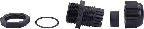 100 PCS مقاوم للماء PG9 موصل الغدة الكابل الأسود IP68 M16 كبل كبل الخيط مع حلقة مطاطية Locknut لسلك 4-8 مم in Kuwait
