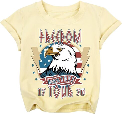JNC Kids 4th of July Shirt Boys/Girls American Flag T-Shirt Toddler Patriotic Tops Tee Independence Day Clothes 2025 in Saudi Arabia