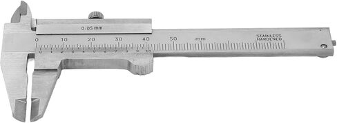 Denash Vernier الفرجار ، 3 "أداة قياس الفلسفة الفولاذ المقاوم للصدأ ، ميكرومتر يدوي 0‑50 مم مع حقيبة تخزين للأدوات الميكانيكية in Kuwait