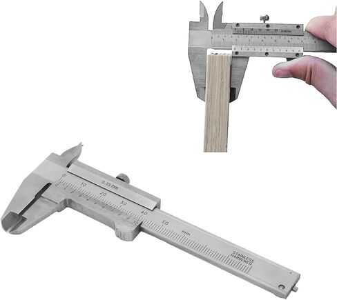 Denash Vernier الفرجار ، 3 "أداة قياس الفلسفة الفولاذ المقاوم للصدأ ، ميكرومتر يدوي 0‑50 مم مع حقيبة تخزين للأدوات الميكانيكية in Kuwait
