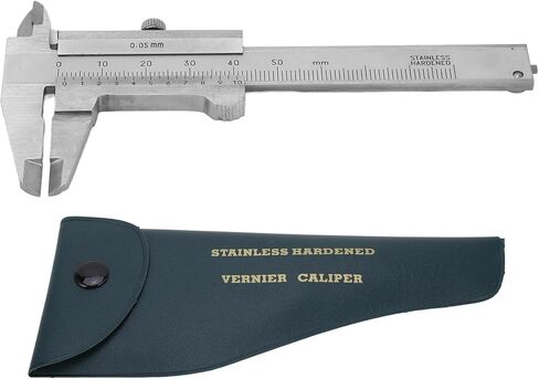 Denash Vernier الفرجار ، 3 "أداة قياس الفلسفة الفولاذ المقاوم للصدأ ، ميكرومتر يدوي 0‑50 مم مع حقيبة تخزين للأدوات الميكانيكية in Kuwait