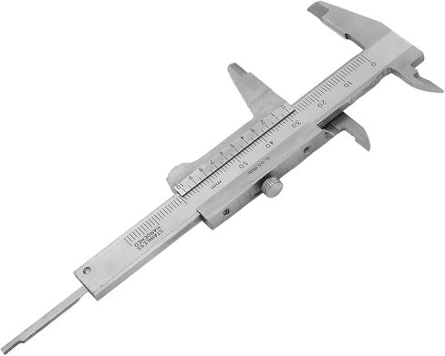 Denash Vernier الفرجار ، 3 "أداة قياس الفلسفة الفولاذ المقاوم للصدأ ، ميكرومتر يدوي 0‑50 مم مع حقيبة تخزين للأدوات الميكانيكية in Kuwait