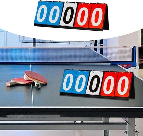 Tabletop Scoreboard Score Flipper 4/5/6 Digit Lightweight Sports Scoreboard Score Keeper for Volleyball, Basketball, Colleges in Saudi Arabia