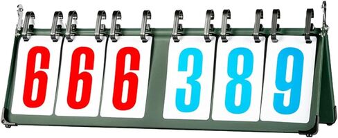 Tabletop Scoreboard Score Flipper 4/5/6 Digit Lightweight Sports Scoreboard Score Keeper for Volleyball, Basketball, Colleges in Kuwait