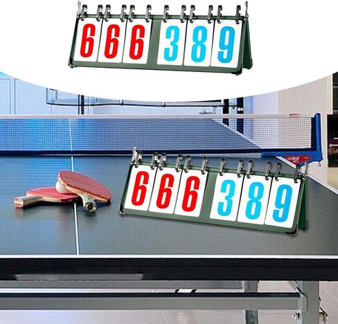 Tabletop Scoreboard Score Flipper 4/5/6 Digit Lightweight Sports Scoreboard Score Keeper for Volleyball, Basketball, Colleges in Kuwait