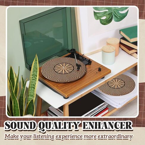 Cork Turntable Mat/3mm Thick for Better Sound Support on 11.8 Inches Vinyl LP Record Player Turntable Slipmat Psychedelic Geometric for Vinyl Record(Mix Pattern Art) in Kuwait