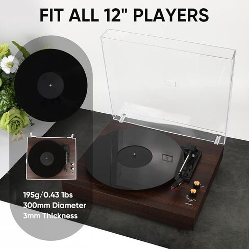 Acrylic Turntable Mat Record Slipmat: 12 Inch Platter Vinyl Slip Mats Record Player Accessories for Anti Static, Enhanced Sound Quality, Reduce Noise (Green) in Kuwait