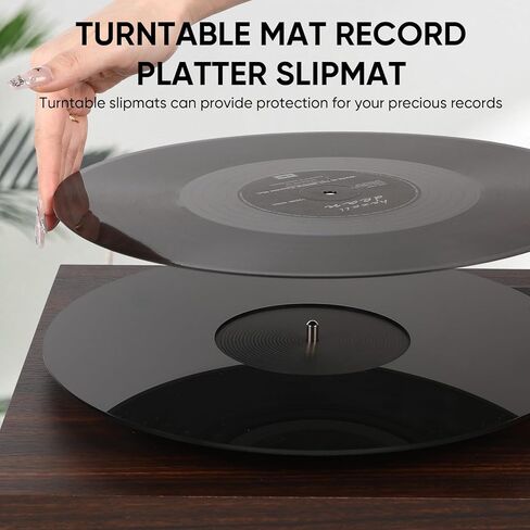 Acrylic Turntable Mat Record Slipmat: 12 Inch Platter Vinyl Slip Mats Record Player Accessories for Anti Static, Enhanced Sound Quality, Reduce Noise (Green) in Kuwait