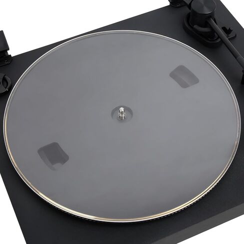 White Acrylic Turntable Slipmat for Vinyl Player, 12" Platter Mat Reduces Noise Anti-Static Turntable Accessory for Vinyl Record Players in Saudi Arabia