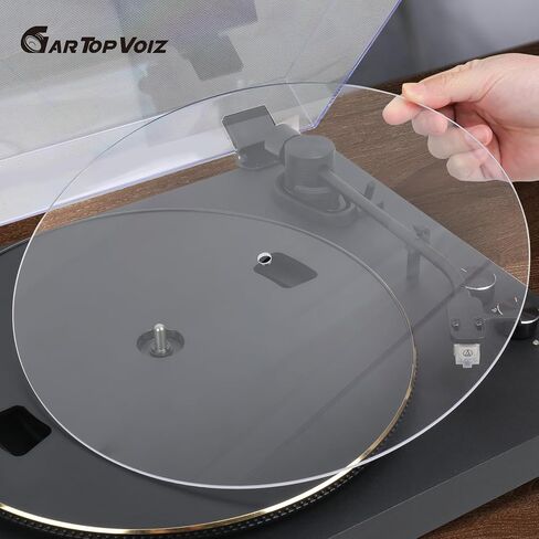White Acrylic Turntable Slipmat for Vinyl Player, 12" Platter Mat Reduces Noise Anti-Static Turntable Accessory for Vinyl Record Players in Saudi Arabia
