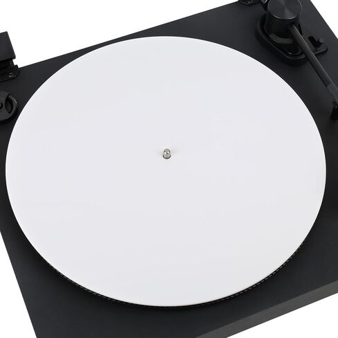 White Acrylic Turntable Slipmat for Vinyl Player, 12" Platter Mat Reduces Noise Anti-Static Turntable Accessory for Vinyl Record Players in Saudi Arabia