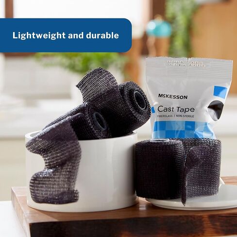McKesson Casting Tape, Water-Activated Resin Weight Bearing Cast Tape - Black, 4 in x 12 ft, 1 Count, 10 Packs, 10 Total in Saudi Arabia