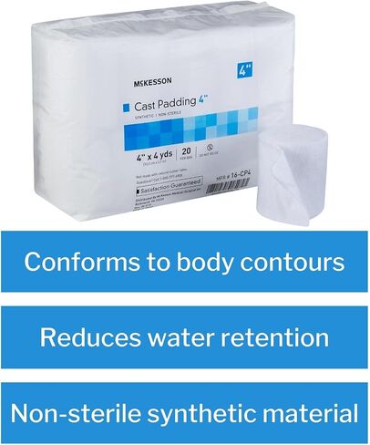 McKesson Cast Padding ، Non-Sterile ، Polyester ، 4 in × 4 YDS ، 20 Count ، 1 Pack in Kuwait
