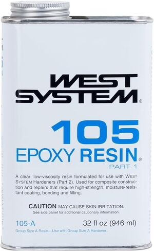 حزمة West System 105A Epoxy الراتنج (32 أونصة سائلة) مع مقوي إيبوكسي بطيء 206A (7 أونصة سائلة). تتضمن أيضًا مضخة واحدة من الراتنج ومضخة واحدة للتصلب. in Saudi Arabia