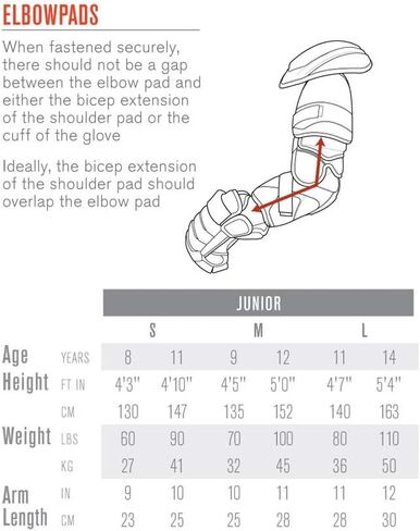 V3.0 Tek Junior Ice Hockey Soft Elbow Pads (Large), Black in Saudi Arabia
