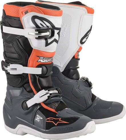 Alpinestars 2015017-1124-07 Tech 7S Boots BLK/GRY/WHT/FLUO ORG SZ 07 in Kuwait